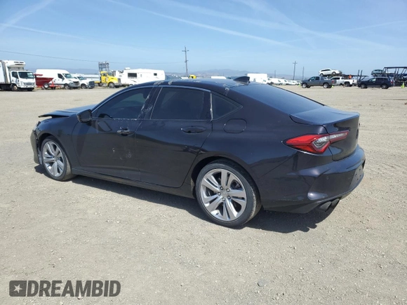 2021 Acura TLX Technology with VIN 19UUB5F49MA002169, listed as a Copart auction lot 57046525 with 60,256 mi miles and Salvage title. Bid and sale history available at DreamBid. Image 2.