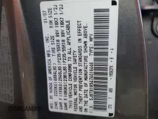 2007 Acura RDX Technology with VIN 5J8TB18547A016446, listed as a Copart auction lot 68494004 with 297,892 mi miles and Salvage Title. Bid and sale history available at carsss.com. Image 13.