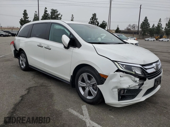 2020 Honda Odyssey EX with VIN 5FNRL6H57LB038073, listed as a Copart auction lot 54979525 with 38,114 mi miles and Salvage title. Bid and sale history available at DreamBid. Image 4.