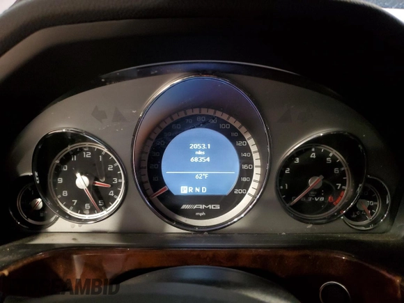 2011 Mercedes-Benz E 63 AMG with VIN WDDHF7HBXBA418665, listed as a Copart auction lot 49383395 with 68,354 mi miles and Salvage title. Bid and sale history available at DreamBid. Image 9.