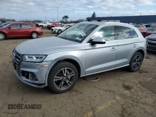 2020 Audi Q5 Premium Plus with VIN WA1E2AFY5L2046865, listed as a Copart auction lot 53377435 with 15,297 mi miles and Salvage title. Bid and sale history available at DreamBid. Image 1.