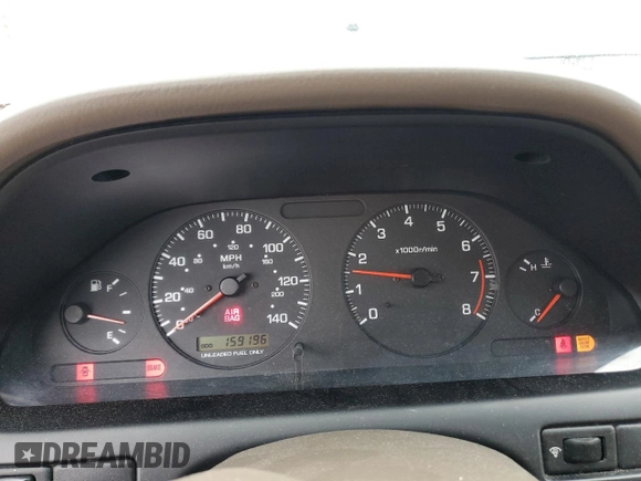 1998 Nissan Maxima GXE with VIN JN1CA21D1WT607137, listed as a Copart auction lot 43629285 with 159,196 mi miles and Salvage title. Bid and sale history available at DreamBid. Image 9.