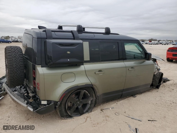 2020 Land Rover Defender First Edition with VIN SALE17EU3L2017366, listed as a Copart auction lot 87374994 with 0 mi miles and Salvage Title. Bid and sale history available at carsss.com. Image 3.