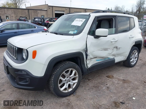 2015 Jeep Renegade Latitude with VIN ZACCJBBT0FPB76457, listed as a IAAI auction lot 42172296 with 75,568 mi miles and . Bid and sale history available at DreamBid. Image 2.