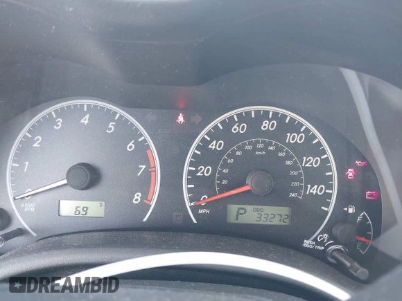 2012 Toyota Corolla L with VIN 5YFBU4EE6CP069665, listed as a IAAI auction lot 41916146 with 33,272 mi miles and . Bid and sale history available at DreamBid. Image 7.