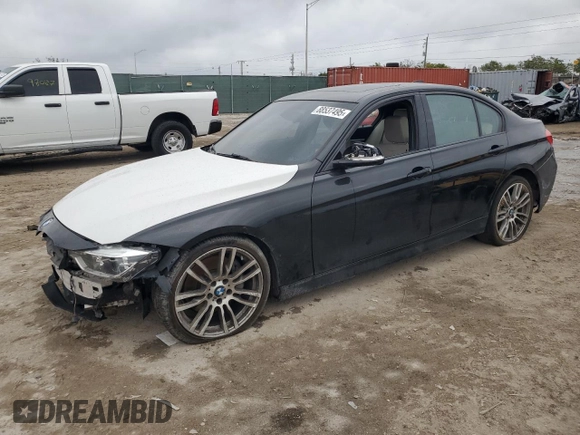 2017 BMW 3 Series 340i with VIN WBA8B3G5XHNU35569, listed as a Copart auction lot 88537495 with 93,837 mi miles and Salvage Title. Bid and sale history available at DreamBid. Image 1.