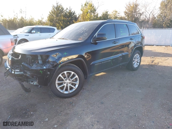 2021 Jeep Grand Cherokee Laredo X with VIN 1C4RJEAG9MC511837, listed as a IAAI auction lot 41386461 with 52,184 mi miles. Bid and sale history available at carsss.com. Image 2.
