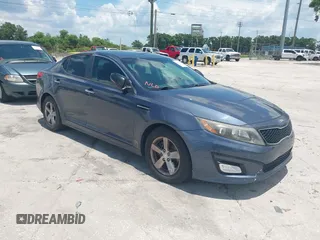 2015 Kia Optima LX with VIN 5XXGM4A71FG472575, listed as a IAAI auction lot 42581639 with 189,348 mi miles and . Bid and sale history available at DreamBid. Image 1.