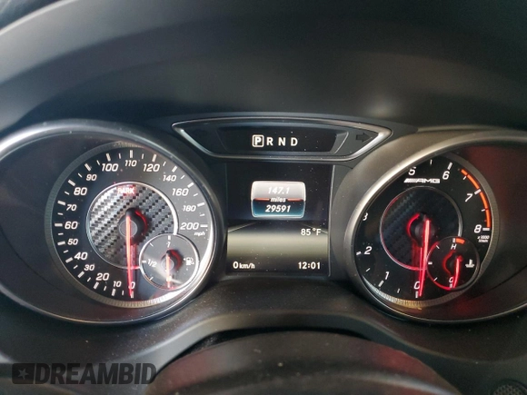 2017 Mercedes-Benz CLA 45 AMG with VIN WDDSJ5CB1HN453354, listed as a Copart auction lot 80338774 with 29,591 mi miles and Salvage Title. Bid and sale history available at DreamBid. Image 9.
