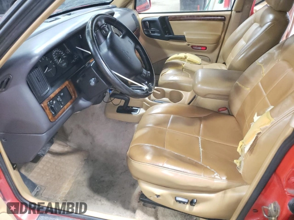 1996 Jeep Grand Cherokee Limited with VIN 1J4GZ78Y3TC186413, listed as a Copart auction lot 82370854 with 261,630 mi miles and Salvage Title. Bid and sale history available at carsss.com. Image 7.