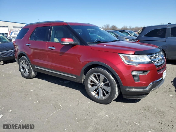2018 Ford Explorer Limited with VIN 1FM5K7F81JGA21577, listed as a Copart auction lot 47380505 with 164,737 mi miles and Salvage Title. Bid and sale history available at carsss.com. Image 4.