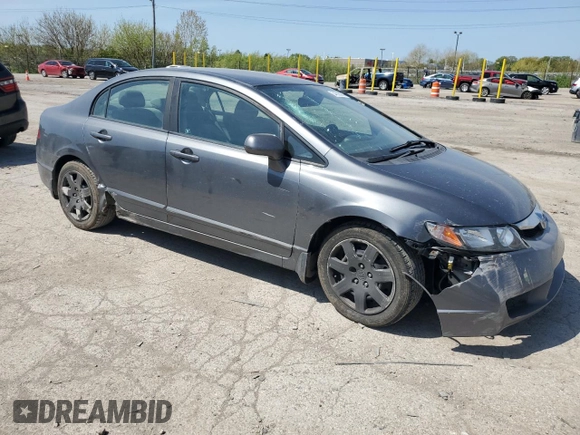 2011 Honda Civic LX with VIN 19XFA1F50BE027774, listed as a Copart auction lot 54888065 with 312,530 mi miles and Salvage Title. Bid and sale history available at DreamBid. Image 4.