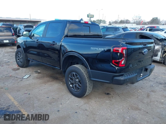 2024 Ford Ranger XLT with VIN 1FTER4GH8RLE27713, listed as a IAAI auction lot 41535417 with 11,563 mi miles. Bid and sale history available at carsss.com. Image 3.