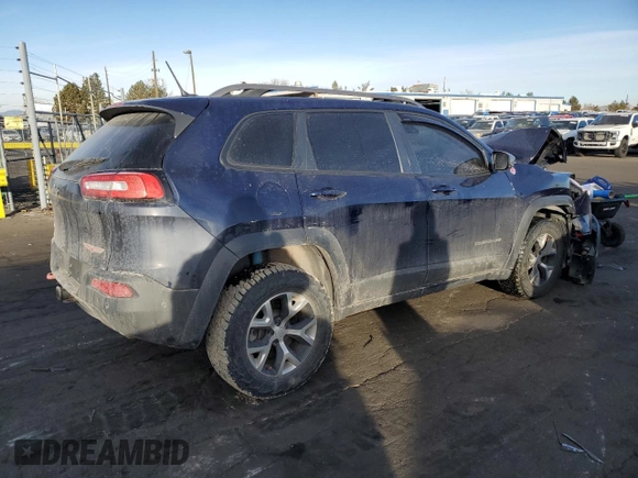 2014 Jeep Cherokee Trailhawk with VIN 1C4PJMBS3EW237636, listed as a Copart auction lot 44517845 with 105,956 mi miles and Salvage Title. Bid and sale history available at carsss.com. Image 3.