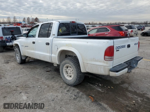 2000 Dodge Dakota Sport with VIN 1B7GG2AN2YS794418, listed as a Copart auction lot 85049154 with 165,444 mi miles and Salvage Title. Bid and sale history available at carsss.com. Image 2.