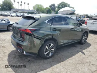 2021 Lexus NX 300h with VIN JTJGJRDZ7M2155967, listed as a Copart auction lot 52143315 with 22,830 mi miles and Salvage Title. Bid and sale history available at DreamBid. Image 3.