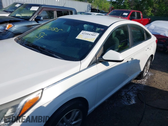 2015 Hyundai Sonata 2.4L SE with VIN 5NPE24AF7FH202159, listed as a IAAI auction lot 42104385 with 75,309 mi miles. Bid and sale history available at carsss.com. Image 6.