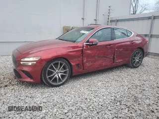 2023 Genesis G70 2.0T with VIN KMTG34TA6PU132041, listed as a Copart auction lot 82761074 with 33,317 mi miles and Salvage Title. Bid and sale history available at DreamBid. Image 1.