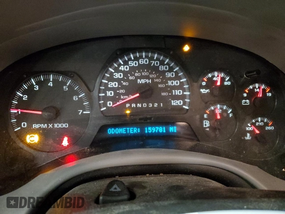 2008 Chevrolet TrailBlazer 3LT with VIN 1GNDT13S982166326, listed as a Copart auction lot 50881325 with 159,781 mi miles and Salvage Title. Bid and sale history available at DreamBid. Image 9.