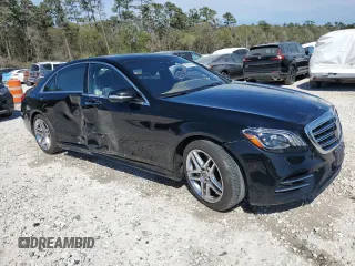 2018 Mercedes-Benz S 560 with VIN WDDUG8DB3JA398510, listed as a Copart auction lot 49276415 with 87,687 mi miles and Salvage Title. Bid and sale history available at carsss.com. Image 4.