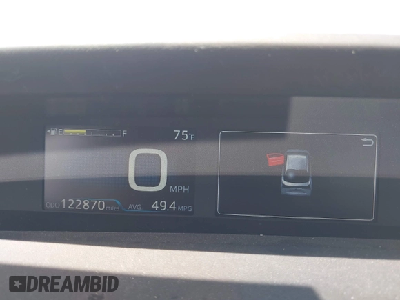 2020 Toyota Prius L Eco with VIN JTDKARFU5L3117287, listed as a IAAI auction lot 42202426 with 122,870 mi miles and . Bid and sale history available at DreamBid. Image 15.