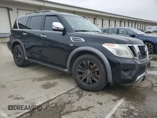 2017 Nissan Armada Platinum with VIN JN8AY2NE0H9708225, listed as a Copart auction lot 52228115 with 133,320 mi miles and Salvage Title. Bid and sale history available at carsss.com. Image 4.
