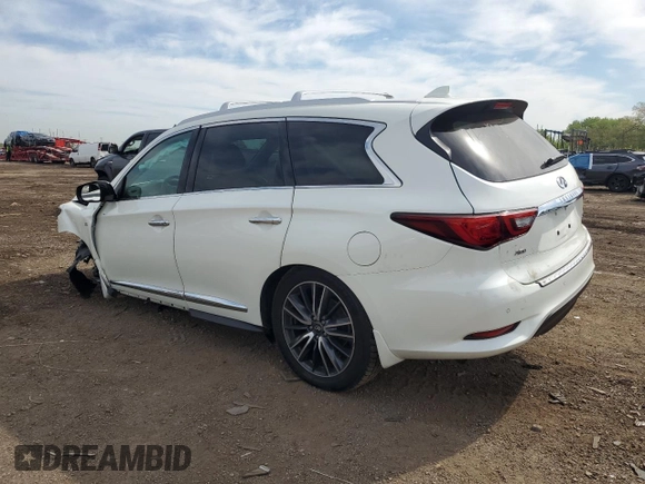 2020 Infiniti QX60 Signature Edition with VIN 5N1DL0MM2LC548361, listed as a Copart auction lot 56133795 with 27,806 mi miles and Salvage title. Bid and sale history available at DreamBid. Image 2.
