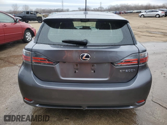 2012 Lexus CT 200h with VIN JTHKD5BH9C2059570, listed as a Copart auction lot 43745135 with 228,222 mi miles and Salvage title. Bid and sale history available at DreamBid. Image 6.
