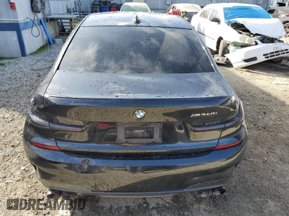 2022 BMW 3 Series M340i with VIN 3MW5U7J08N8C30901, listed as a Copart auction lot 47535755 with 35,338 mi miles and Salvage Title. Bid and sale history available at carsss.com. Image 6.