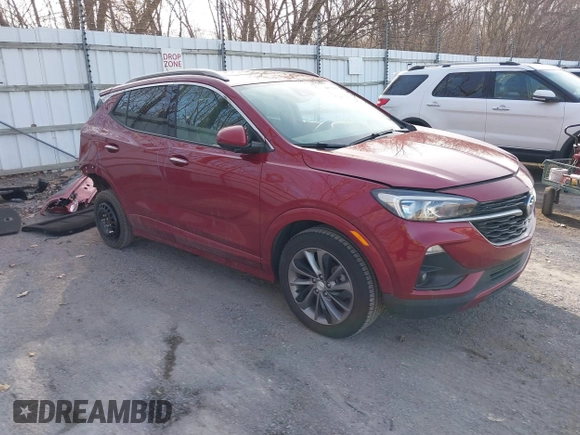 2021 Buick Encore GX Essence with VIN KL4MMGSL3MB146449, listed as a IAAI auction lot 41756910 with 77,604 mi miles and . Bid and sale history available at DreamBid. Image 1.