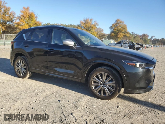 2024 Mazda CX-5 2.5 Turbo Signature with VIN JM3KFBXY8R0398139, listed as a Copart auction lot 76885954 with 7,266 mi miles and Salvage Title. Bid and sale history available at carsss.com. Image 4.