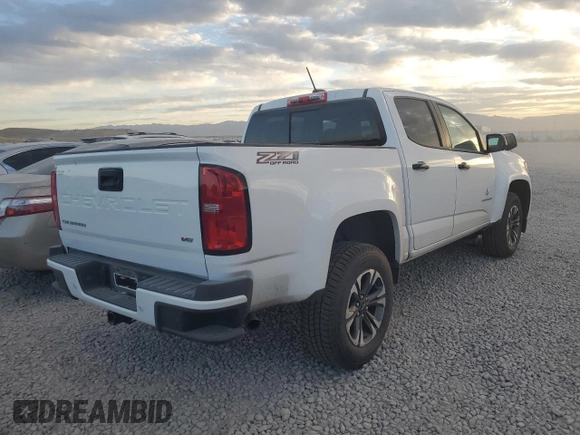 2021 Chevrolet Colorado 4WD Z71 with VIN 1GCGTDEN4M1231114, listed as a Copart auction lot 72928774 with 52,391 mi miles and Salvage Title. Bid and sale history available at carsss.com. Image 3.