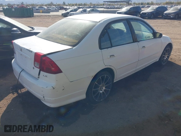 2004 Honda Civic LX with VIN 2HGES15504H509907, listed as a IAAI auction lot 41495701 with 104,959 mi miles. Bid and sale history available at carsss.com. Image 4.