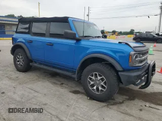 2021 Ford Bronco с VIN 1FMEE5BP2MLB05086, выставлен на аукционе Copart как лот 58068685 с пробегом 59 340 миль миль и Списание • Salvage title. История ставок и продаж доступна на DreamBid. Изображение 4.