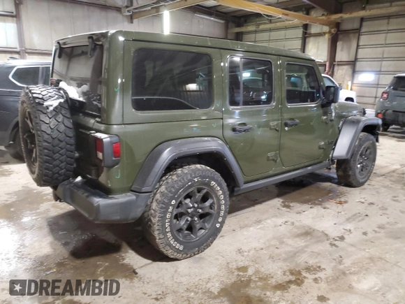 2021 Jeep Wrangler Unlimited Sport S с VIN 1C4HJXDG1MW761204, выставлен на аукционе Copart как лот 89063655 с пробегом 117 490 миль миль и Списание • Salvage title. История ставок и продаж доступна на DreamBid. Изображение 3.