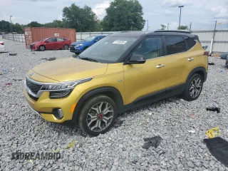 2021 Kia Seltos SX with VIN KNDETCA22M7044920, listed as a Copart auction lot 51586055 with 75,661 mi miles and Clean Title. Bid and sale history available at carsss.com. Image 1.