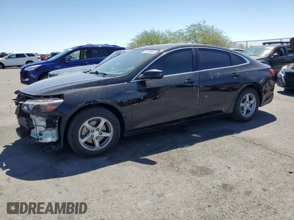 2016 Chevrolet Malibu LS with VIN 1G1ZB5ST5GF350603, listed as a Copart auction lot 60168985 with 126,042 mi miles and Salvage title. Bid and sale history available at DreamBid. Image 1.