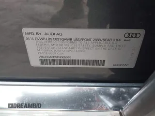 2015 Audi A8 3.0T z VIN WAU3GAFD5FN005065, wystawiony jako IAAI lot #41630450 z przebiegiem 122 939 mil mil oraz . Historia ofert i sprzedaży dostępna na DreamBid. Obrazek 9.