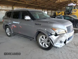 2012 Infiniti QX56 7-passenger with VIN JN8AZ2NE1C9020532, listed as a Copart auction lot 68012654 with 141,470 mi miles and Salvage Title. Bid and sale history available at carsss.com. Image 4.