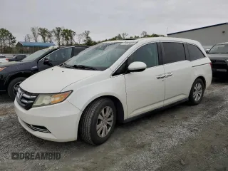2015 Honda Odyssey EX-L z VIN 5FNRL5H61FB054695, wystawiony jako Copart lot #51643885 z przebiegiem 141 256 mil mil oraz Szkoda całkowita • Salvage title. Historia ofert i sprzedaży dostępna na DreamBid. Obrazek 1.