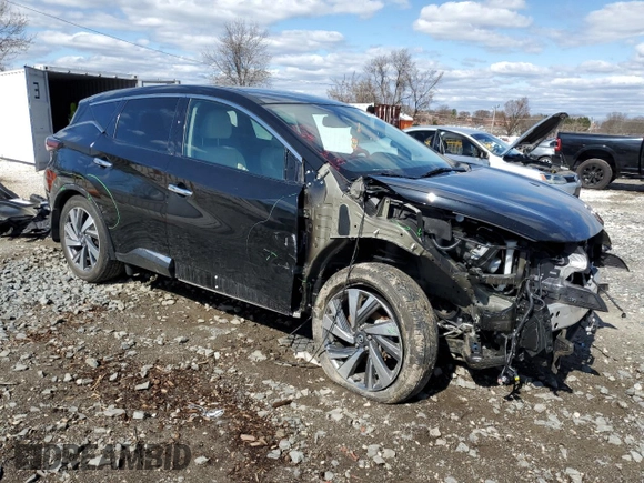 2021 Nissan Murano SL with VIN 5N1AZ2CS9MC115859, listed as a Copart auction lot 49058185 with 17,802 mi miles and Salvage Title. Bid and sale history available at DreamBid. Image 4.
