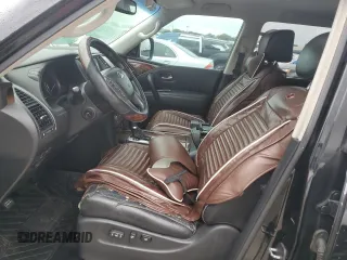 2012 Infiniti QX56 7-passenger with VIN JN8AZ2NF8C9518669, listed as a Copart auction lot 74218614 with 0 mi miles and Non Repairable. Bid and sale history available at carsss.com. Image 7.