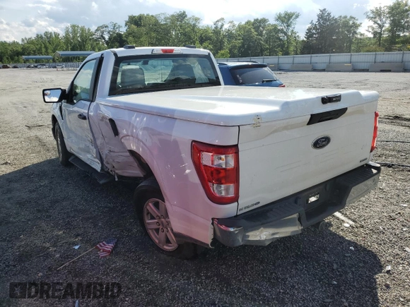 2021 Ford F-150 XL with VIN 1FTMF1CP5MKE21303, listed as a Copart auction lot 56406605 with 93,906 mi miles and Salvage title. Bid and sale history available at DreamBid. Image 2.
