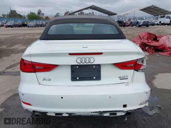 2016 Audi A3 2.0T Premium Plus with VIN WAU38LFF1G1117087, listed as a IAAI auction lot 39132207 with 43,353 mi miles. Bid and sale history available at carsss.com. Image 16.