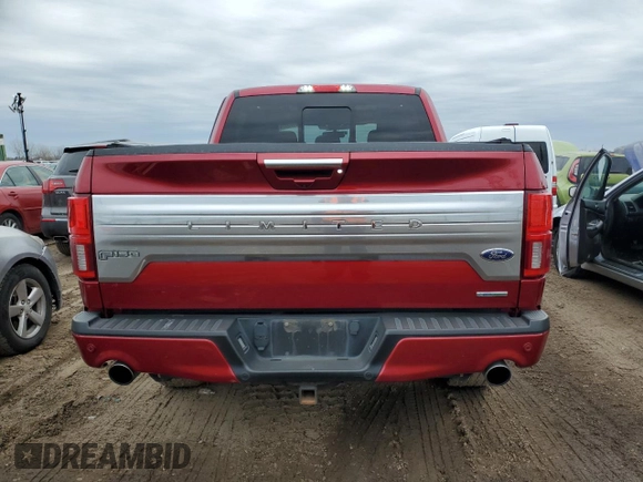 2019 Ford F-150 Limited with VIN 1FTEW1EG8KFA09819, listed as a Copart auction lot 47557435 with 169,346 mi miles and Salvage Title. Bid and sale history available at carsss.com. Image 6.