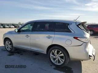 2013 Infiniti JX35 with VIN 5N1AL0MM5DC301162, listed as a Copart auction lot 49324205 with 137,407 mi miles and Salvage Title. Bid and sale history available at carsss.com. Image 2.