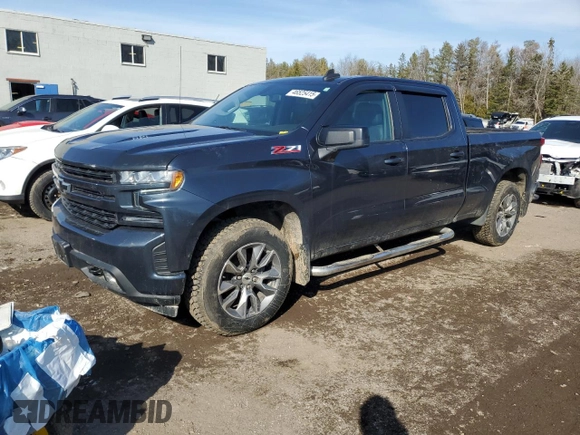 2021 Chevrolet Silverado 1500 RST with VIN 1GCUYEEL8MZ213046, listed as a Copart auction lot 46525415 with 59,671 mi miles and Salvage Title. Bid and sale history available at carsss.com. Image 1.