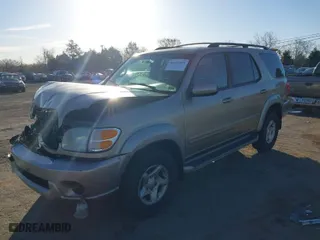 2002 Toyota Sequoia SR5 with VIN 5TDBT44A12S126037, listed as a IAAI auction lot 41832601 with 164,099 mi miles. Bid and sale history available at carsss.com. Image 2.
