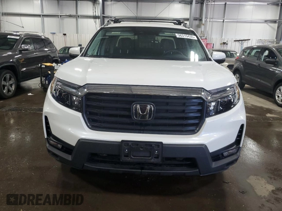 2023 Honda Ridgeline RTL with VIN 5FPYK3F56PB037672, listed as a Copart auction lot 56315435 with 26,550 mi miles and Salvage title. Bid and sale history available at DreamBid. Image 5.