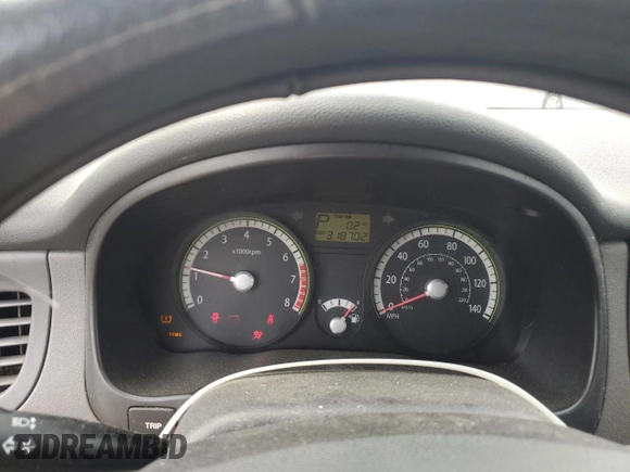 2009 Kia Rio LX with VIN KNADE223996526222, listed as a Copart auction lot 69976484 with 318,702 mi miles and Salvage Title. Bid and sale history available at DreamBid. Image 9.